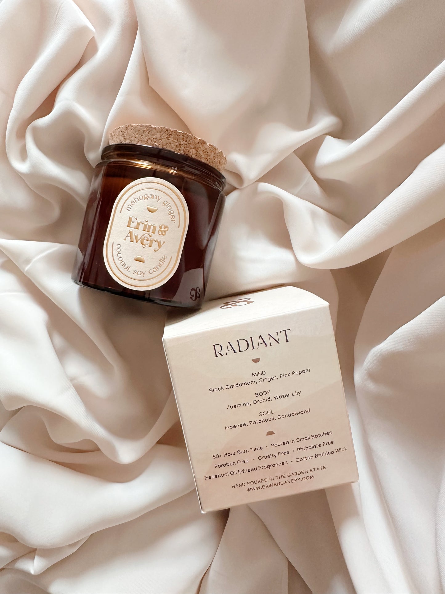 Radiant | Mahogany Ginger Candle by Erin & Avery