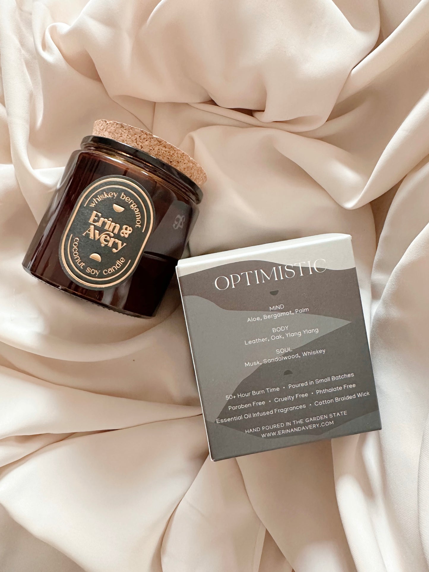Optimistic | Whiskey Bergamot Candle by Erin & Avery
